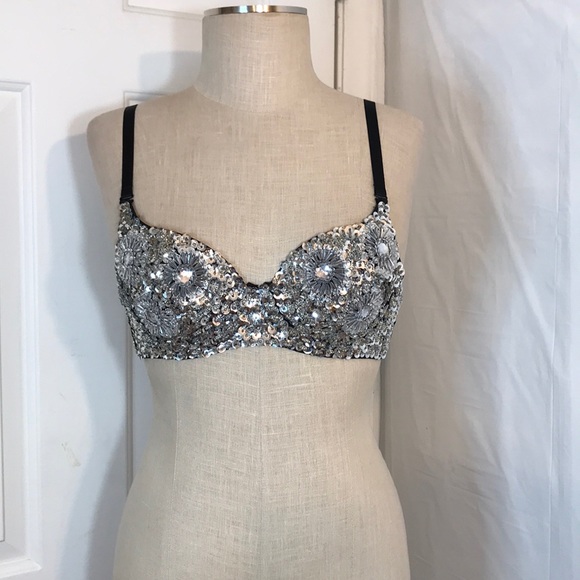 EUC Jewel & Sequin pushup Bra Halloween Costume - Picture 2 of 8